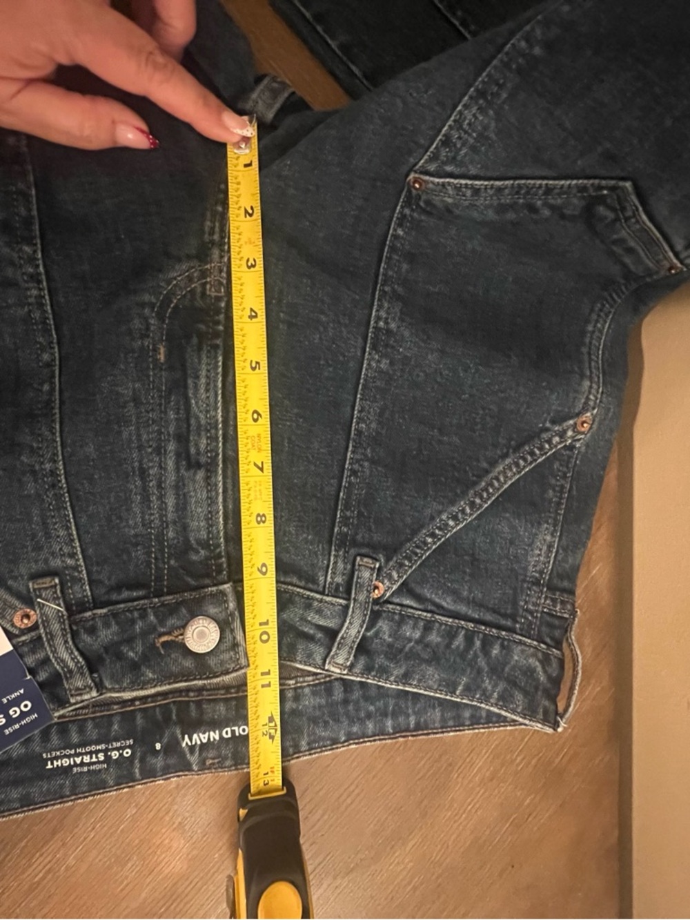 Old Navy High-Rise O.G. Straight Ankle Carpenter Jeans Size 8 - Picture 9 of 9